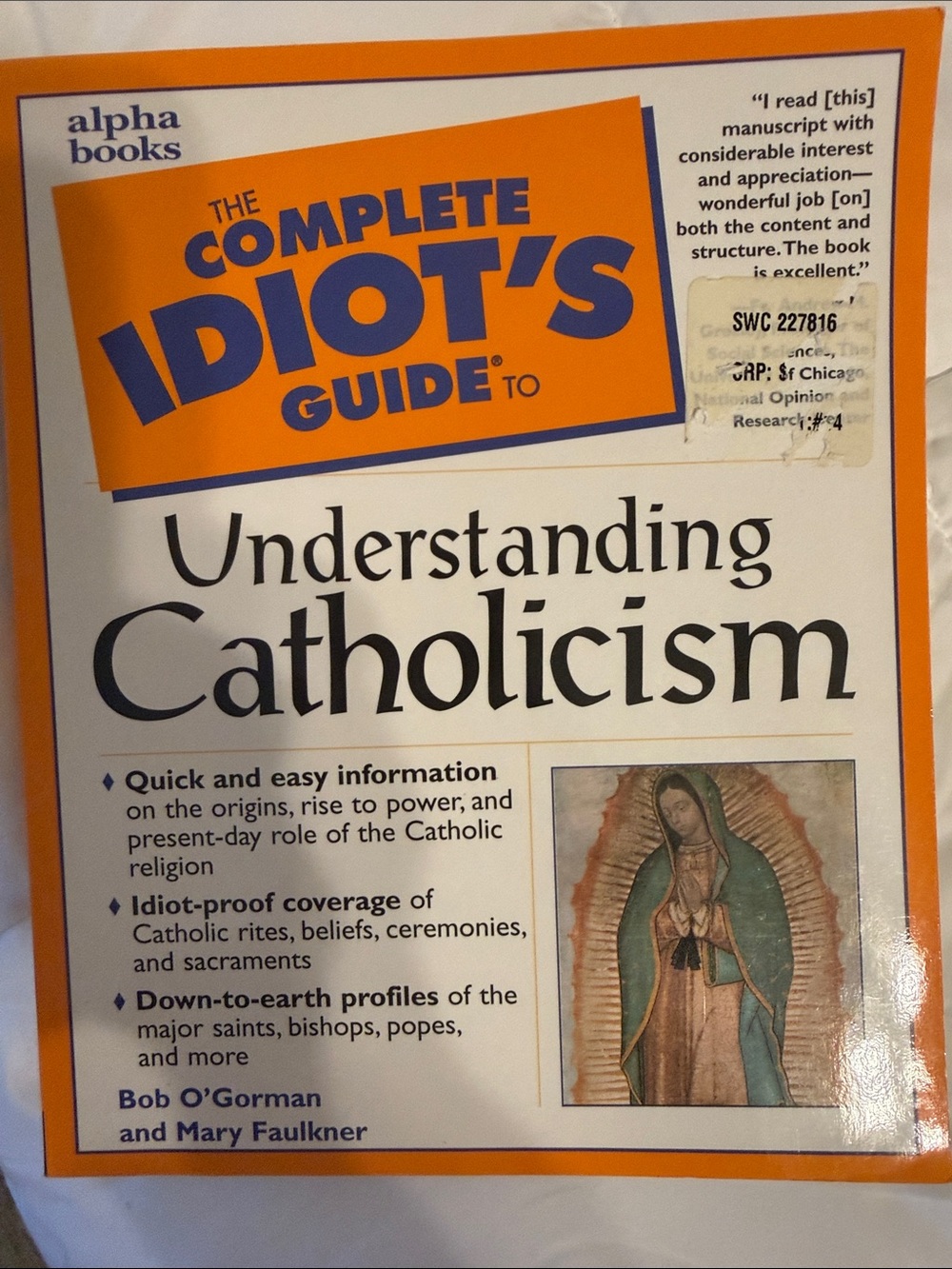 The Complete Idiot's Guide to Understanding Catholicism - Orange Cover